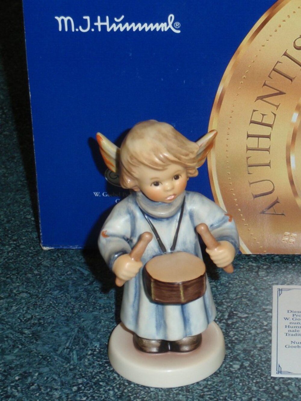 Goebel Hummel Angel Figurine "Celestial Drummer" #2096/C TMK8 WITH BOX - GIFT!